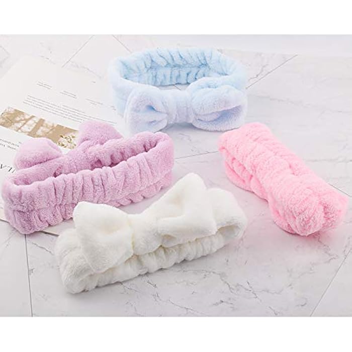 CAVETEE 6 Pack Spa Headband for Washing Face - Microfiber Makeup Hair Band for Women - Shower Towel Headband - Image 5